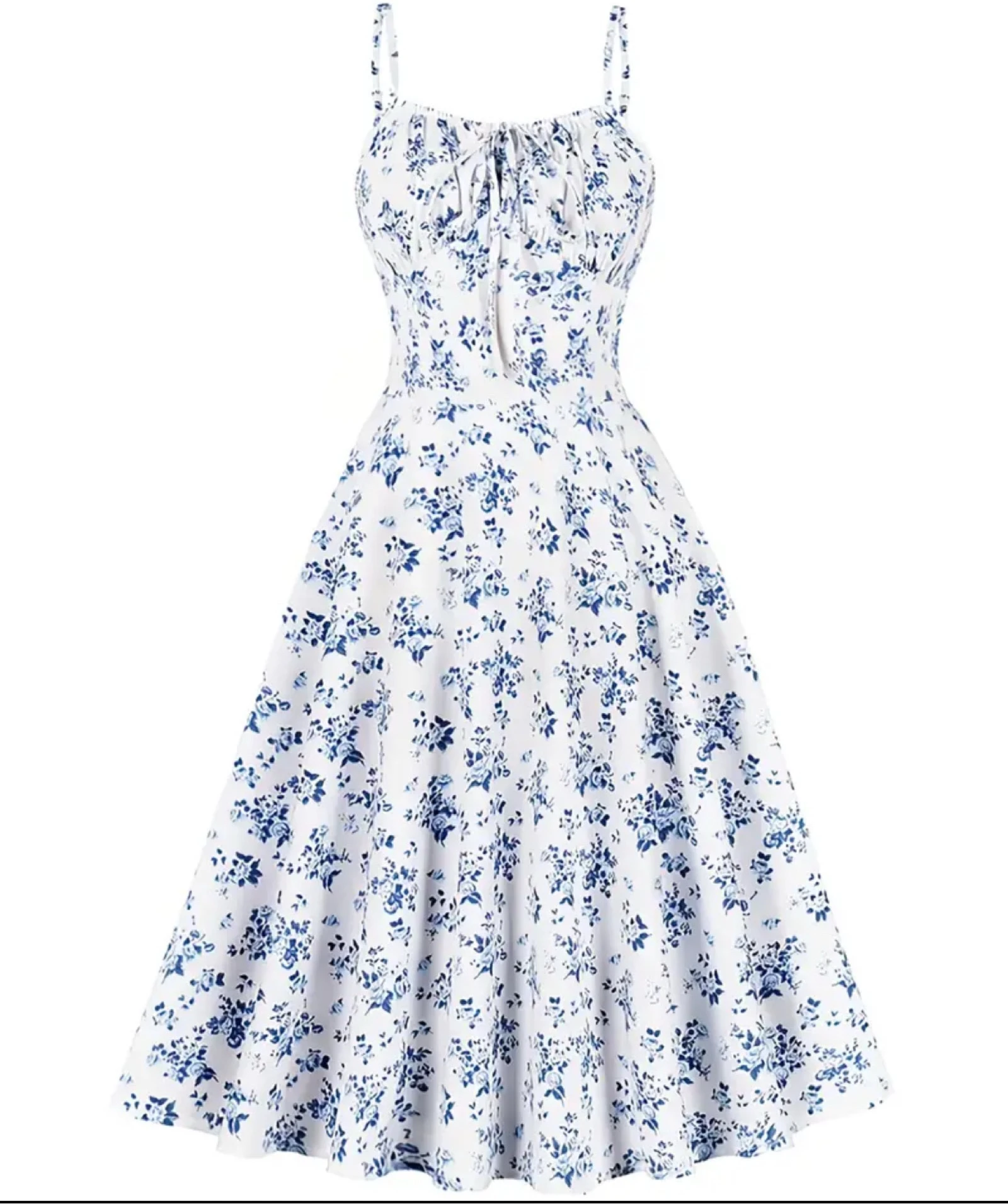 Robe rétro sans manches à bretelles à imprimé florale taille M